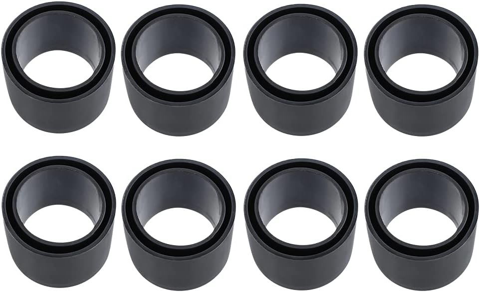 8 Pcs Black Rubber Fishing Rod Holder Tube Insert Protector, Fit 2" Tube(50mm to 51mm)