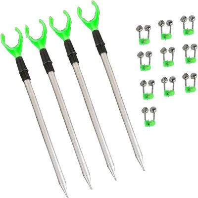 4Pack Telescopic Fishing Rod Holders for Ground Fishing Rod Holders Stand Fishing Pole Rack for Bank