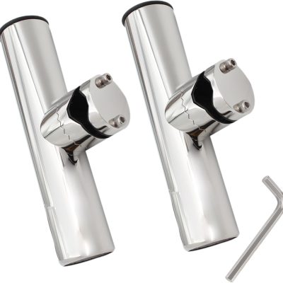 Boat Fishing Rod Holder, 316 Stainless Steel Rail Mount Fishing Pole Rod Holder for Boat