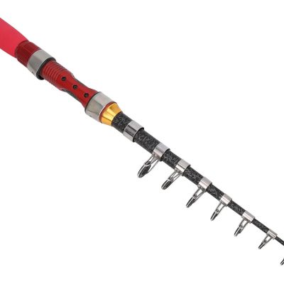Telescopic Fishing Rod,Travel Fishing Rod Telescoping,Salmon Fishing Rod,Rods & Accessories 1.9M Portable Rotary Fishing Pole Outdoor Fiberglass Telescopic Casting Fishing Rod