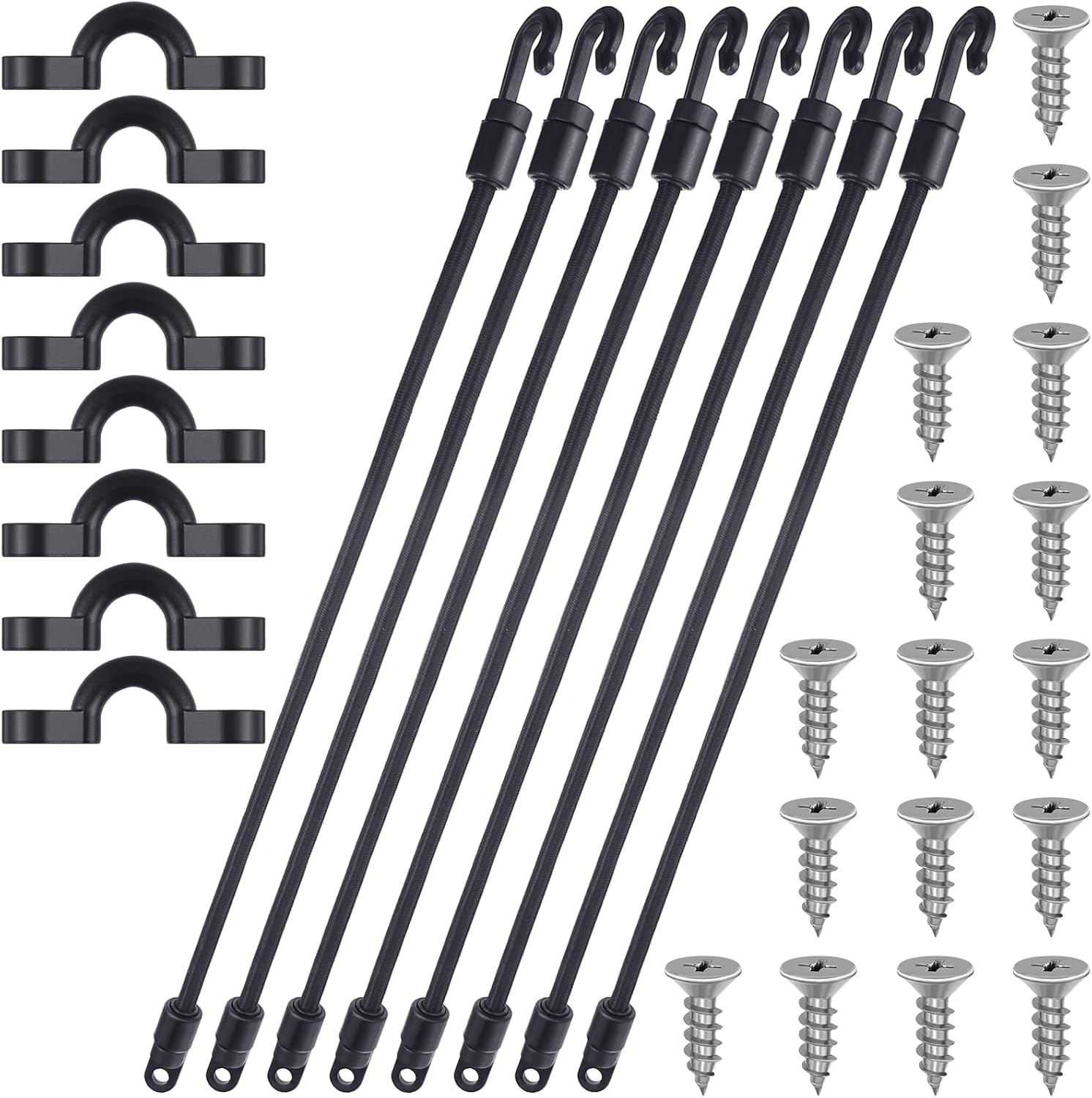 8 Sets Rod Strap Holder Boat Deck Rod Straps Rod Tamer Straps Fishing Rod Hold Down Straps Deck Mount Connector Boat Fishing Rod Straps Deck Mount Straps for Fishing Boat Kayak